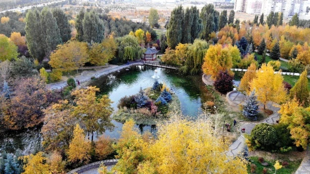 Erzurum'da sonbaharın eşsiz manzarası mest etti