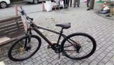Yürüyüşün ardından bisikletini bu şekilde buldu Yürüyüşün ardından bisikletini bu şekilde buldu