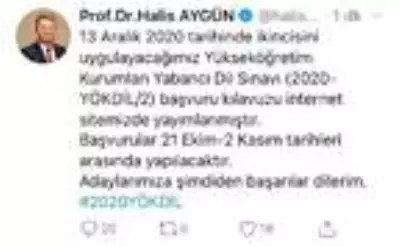 YÖKDİL/2 başvuru kılavuzu yayımlandı YÖKDİL/2 başvuru kılavuzu yayımlandı