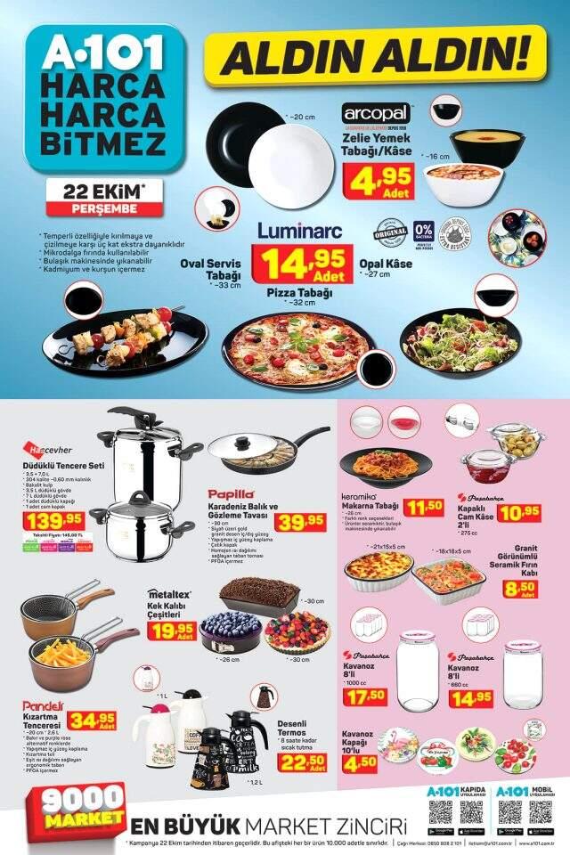 A101 aktüel 22 Ekim ürünleri neler? A101'de bu hafta neler var? A 101 aktüel kataloğu, A101 aldın aldın!
