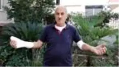 Bisikletli ve yayanın yaralandığı kaza kamerada Bisikletli ve yayanın yaralandığı kaza kamerada