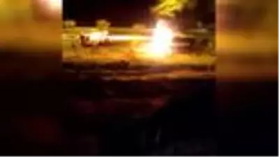 İşçileri taşıyan otobüste yangın çıktı İşçileri taşıyan otobüste yangın çıktı