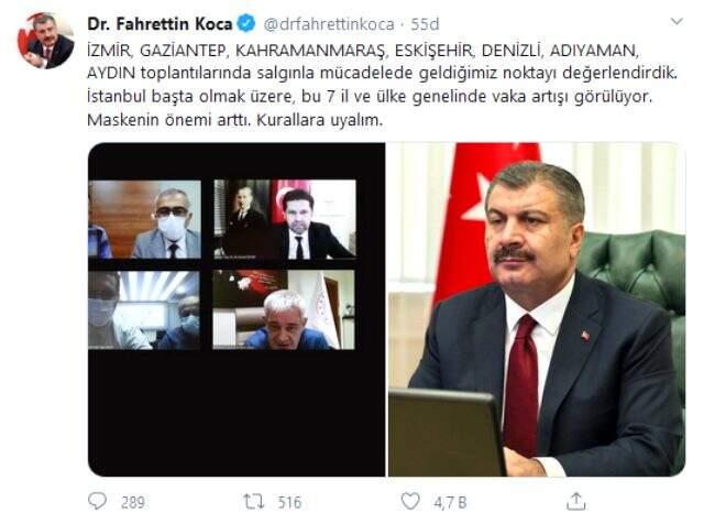 Health Minister Koca's Sharing for 7 Critical Provinces at Midnight: There is an increase in cases, let's obey the rules