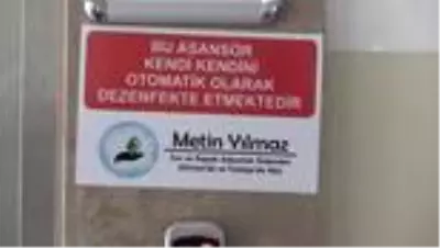 Sağlık çalışanı asansörü 5 saniyede dezenfekte eden sistem geliştirdi Sağlık çalışanı asansörü 5 saniyede dezenfekte eden sistem geliştirdi