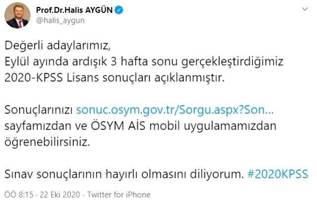 Son dakika: 2020 KPSS lisans (ÖABT) sonuçları açıklandı! ÖSYM KPSS sonucu sorgulama Son dakika: 2020 KPSS lisans (ÖABT) sonuçları açıklandı! ÖSYM KPSS sonucu sorgulama