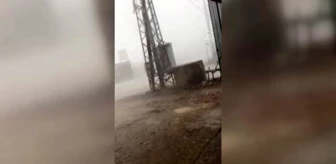 Kuımluca'daki fırtına ve dolu yağışı sırasında yaşananlar cep telefonuyla kaydedildi