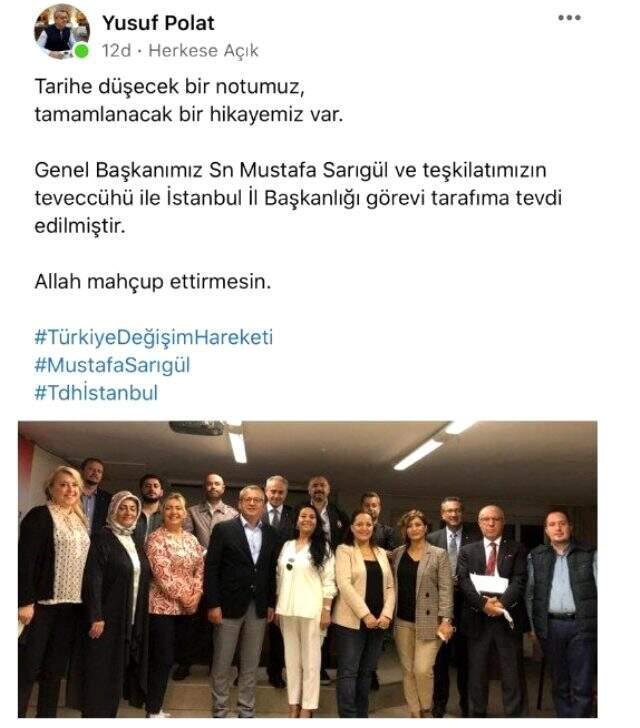 Mustafa Sarıgül yeni parti çalışmalarını hızlandırdı! Yusuf Bolat İstanbul İl Başkanlığına getirildi Mustafa Sarıgül yeni parti çalışmalarını hızlandırdı! Yusuf Bolat İstanbul İl Başkanlığına getirildi