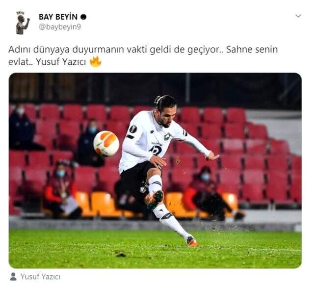 Yusuf Yazıcı'nın Avrupa Ligi'ndeki hat-trick'i, sosyal medyada en çok konuşulan konu oldu Yusuf Yazıcı'nın Avrupa Ligi'ndeki hat-trick'i, sosyal medyada en çok konuşulan konu oldu
