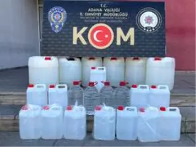 Adana'da 800 litre sahte içki ve 60 litre kaçak etil alkol ele geçirildi Adana'da 800 litre sahte içki ve 60 litre kaçak etil alkol ele geçirildi