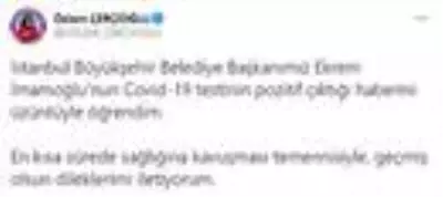 Aydınlı Başkanlardan, İmamoğlu'na 'Geçmiş olsun' Mesajı Aydınlı Başkanlardan, İmamoğlu'na 'Geçmiş olsun' Mesajı