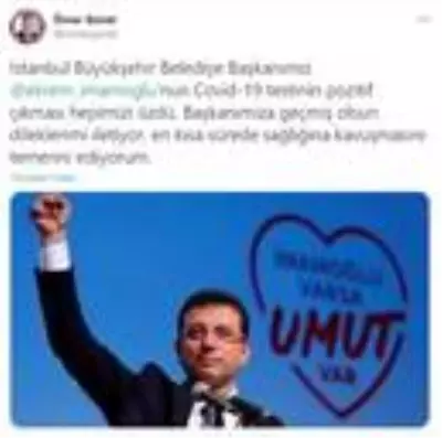Aydınlı Başkanlardan, İmamoğlu'na 'Geçmiş olsun' Mesajı Aydınlı Başkanlardan, İmamoğlu'na 'Geçmiş olsun' Mesajı
