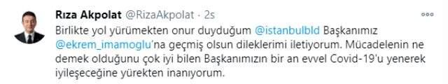 Beşiktaş Belediye Başkanı Rıza Akpolat koronavirüse yakalandı Beşiktaş Belediye Başkanı Rıza Akpolat koronavirüse yakalandı