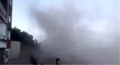 Çöken 9 katlı binanın yıkım çalışmalarının yapıldığı görüntüler ortaya çıktı