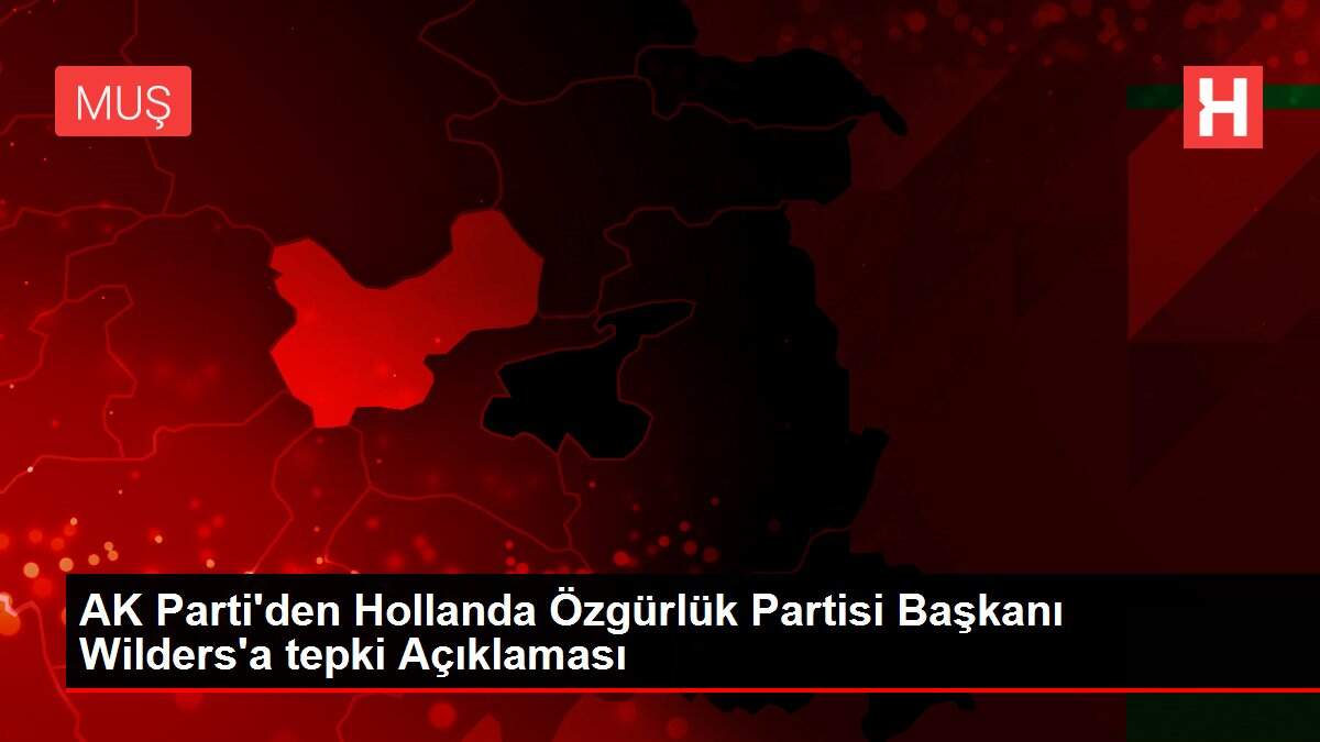 Son dakika haber... AK Parti'den Hollanda Özgürlük Partisi Başkanı Wilders'a tepki Açıklaması