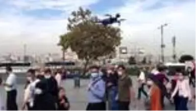 Son dakika haberi | Eminönü Meydanı'nda drone destekli Kovid-19 denetimi Son dakika haberi | Eminönü Meydanı'nda drone destekli Kovid-19 denetimi