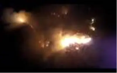 Kahramanmaraş'ta yıldırım isabet eden 15 hektar orman alanı yandı Kahramanmaraş'ta yıldırım isabet eden 15 hektar orman alanı yandı