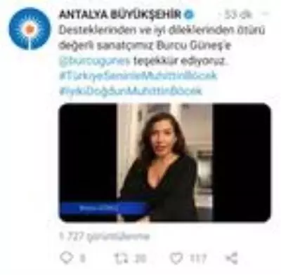 Sanatçılardan Başkan Böcek?e videolu destek Sanatçılardan Başkan Böcek?e videolu destek