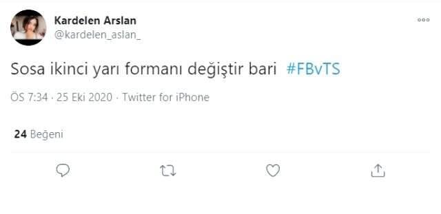 Sosa'nın Trabzonspor maçındaki hatası ve performansı F.Bahçe taraftarının tepkisini çekti Sosa'nın Trabzonspor maçındaki hatası ve performansı F.Bahçe taraftarının tepkisini çekti