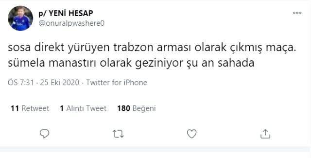 Sosa'nın Trabzonspor maçındaki hatası ve performansı F.Bahçe taraftarının tepkisini çekti Sosa'nın Trabzonspor maçındaki hatası ve performansı F.Bahçe taraftarının tepkisini çekti