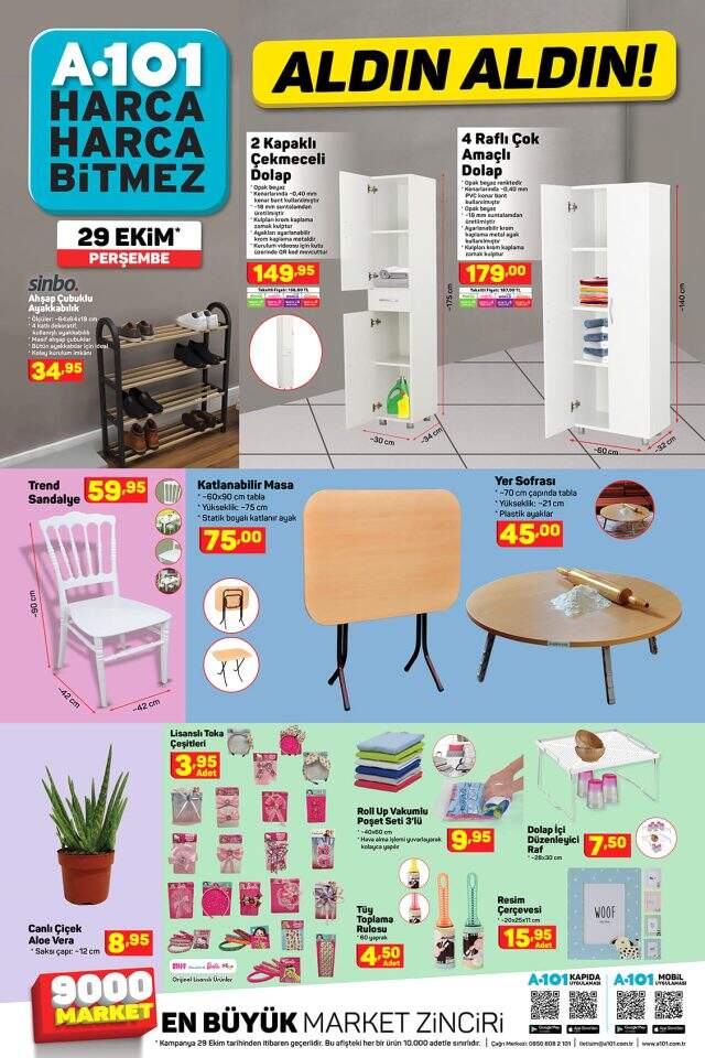 A101 aktüel kataloğu 29 Ekim | A101'de bu hafta neler var? A 101 29 Ekim aktüel ürün kataloğu, A101 aldın aldın!