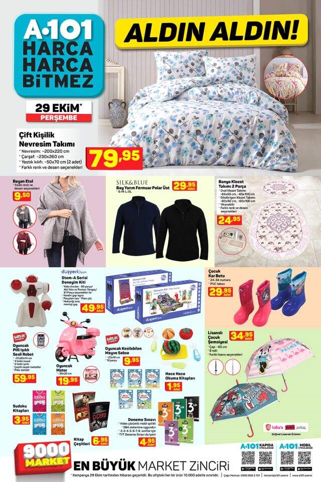 A101 aktüel kataloğu 29 Ekim | A101'de bu hafta neler var? A 101 29 Ekim aktüel ürün kataloğu, A101 aldın aldın!