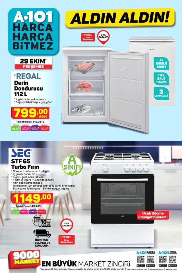 A101 aktüel kataloğu 29 Ekim | A101'de bu hafta neler var? A 101 29 Ekim aktüel ürün kataloğu, A101 aldın aldın!