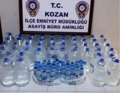 Adana'da 259 litre sahte içki ele geçirildi Adana'da 259 litre sahte içki ele geçirildi