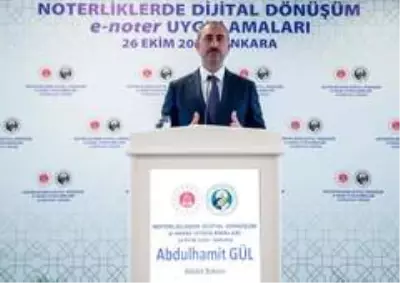 Bakan Gül: '2002 yılında bin 231 olan noterlik sayısı yüzde 83 artışla 2 bin 250'ye ulaşmıştır' Bakan Gül: '2002 yılında bin 231 olan noterlik sayısı yüzde 83 artışla 2 bin 250'ye ulaşmıştır'