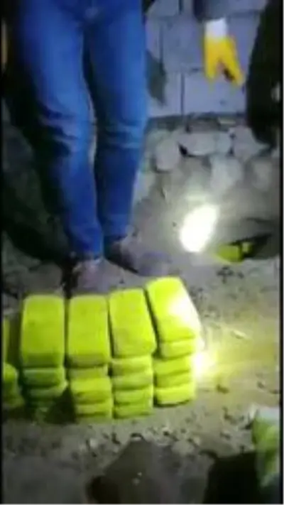 'Barut'lu operasyonda odunlukta gömülü 61 kilo eroin bulundu