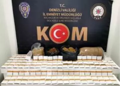 Denizli'ye kaçak yollarla gelen ürünlere el konuldu Denizli'ye kaçak yollarla gelen ürünlere el konuldu