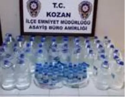 Kozan'da sahte içki üretip, satan kişinin evine baskın; 259 litre ele geçirildi Kozan'da sahte içki üretip, satan kişinin evine baskın; 259 litre ele geçirildi