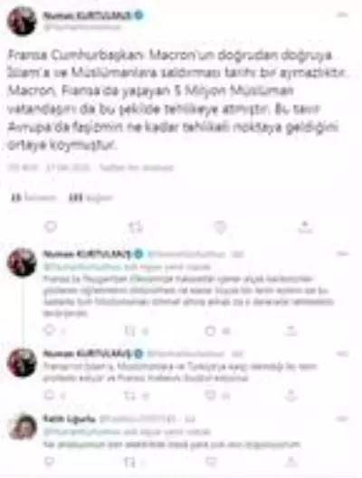 AK Parti'li Kurtulmuş: Macron'un İslam'a saldırması tarihi bir aymazlıktır- Yeniden AK Parti'li Kurtulmuş: Macron'un İslam'a saldırması tarihi bir aymazlıktır- Yeniden