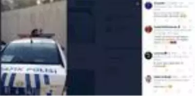 Son dakika haber | Ekip otosunun tepe lambasına çıkan kediye polislerden mama Son dakika haber | Ekip otosunun tepe lambasına çıkan kediye polislerden mama