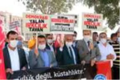 Şırnak'ta, Fransa Cumhurbaşkanı Macron protesto edildi Şırnak'ta, Fransa Cumhurbaşkanı Macron protesto edildi