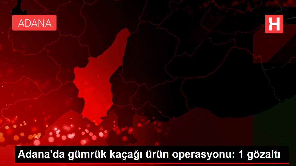 Adana'da gümrük kaçağı ürün operasyonu: 1 gözaltı