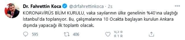 Bilim Kurulu toplantısı ilk kez İstanbul'da Bilim Kurulu toplantısı ilk kez İstanbul'da
