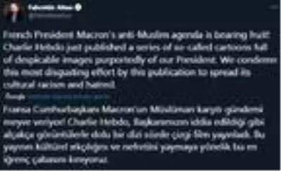 Cumhurbaşkanı Yardımcısı Oktay'dan Charlie Hebdo dergisine kınama Açıklaması Cumhurbaşkanı Yardımcısı Oktay'dan Charlie Hebdo dergisine kınama Açıklaması