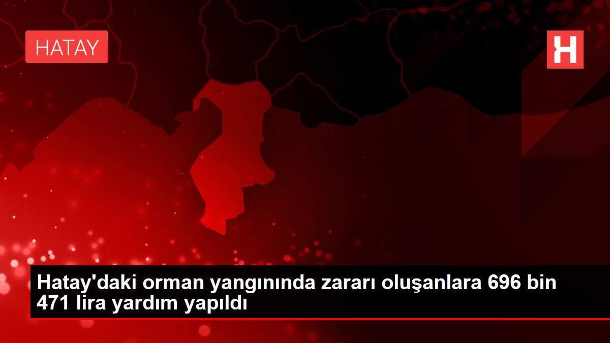 Hatay'daki orman yangınında zararı oluşanlara 696 bin 471 lira yardım yapıldı Hatay'daki orman yangınında zararı oluşanlara 696 bin 471 lira yardım yapıldı