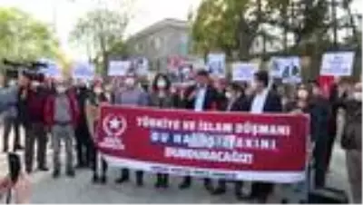 Son dakika gündem: Vatan Partililer, Macron ve Charlie Hebdo dergisini Fransa'nın Ankara Büyükelçiliği önünde protesto etti Son dakika gündem: Vatan Partililer, Macron ve Charlie Hebdo dergisini Fransa'nın Ankara Büyükelçiliği önünde protesto etti