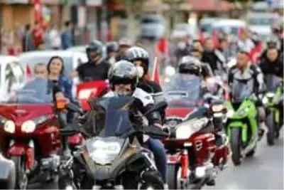 Antalya'da motosikletli kortejle Cumhuriyet kutlaması Antalya'da motosikletli kortejle Cumhuriyet kutlaması