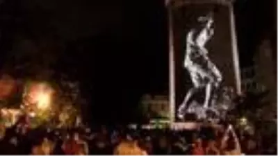 Cumhuriyet konseri Galata Kulesi'nden yansıtıldı Cumhuriyet konseri Galata Kulesi'nden yansıtıldı