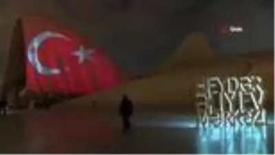 - Haydar Aliyev Merkezi ve Bakü Olimpiyat Stadyumu'na Türk bayrağı silüeti yansıtıldı - Haydar Aliyev Merkezi ve Bakü Olimpiyat Stadyumu'na Türk bayrağı silüeti yansıtıldı