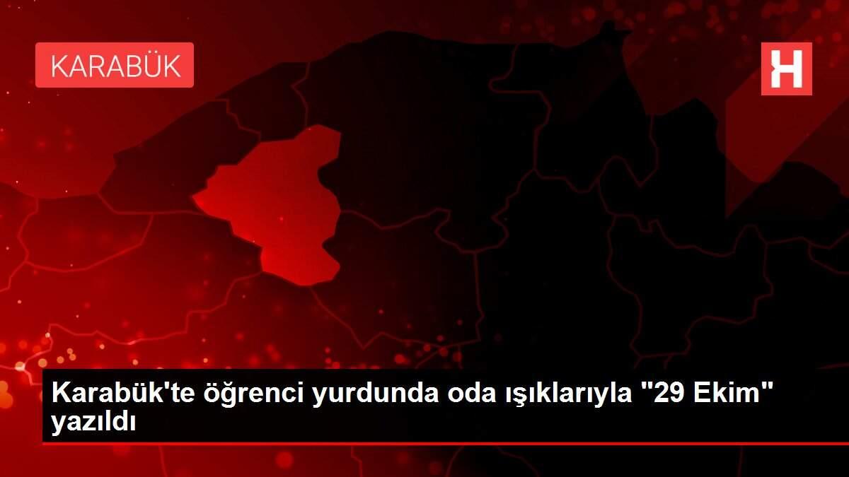 Karabük'te öğrenci yurdunda oda ışıklarıyla Karabük'te öğrenci yurdunda oda ışıklarıyla