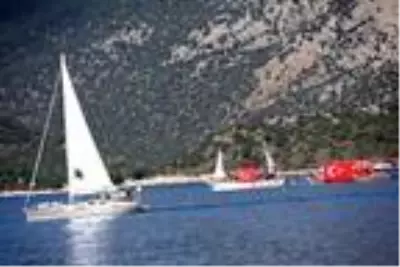 Kaş'ta 60 tekneyle, Meis Adası önünde Cumhuriyet coşkusu Kaş'ta 60 tekneyle, Meis Adası önünde Cumhuriyet coşkusu