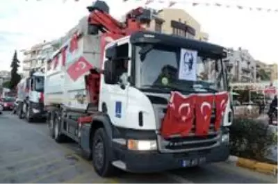Kuşadası'nda konvoylu kutlama Kuşadası'nda konvoylu kutlama