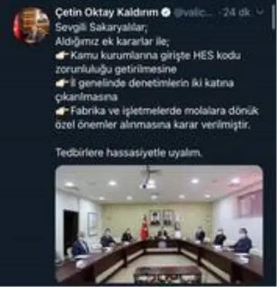 Sakarya'da kamu kurumlarına girişte HES kodu zorunluluğu getirildi Sakarya'da kamu kurumlarına girişte HES kodu zorunluluğu getirildi