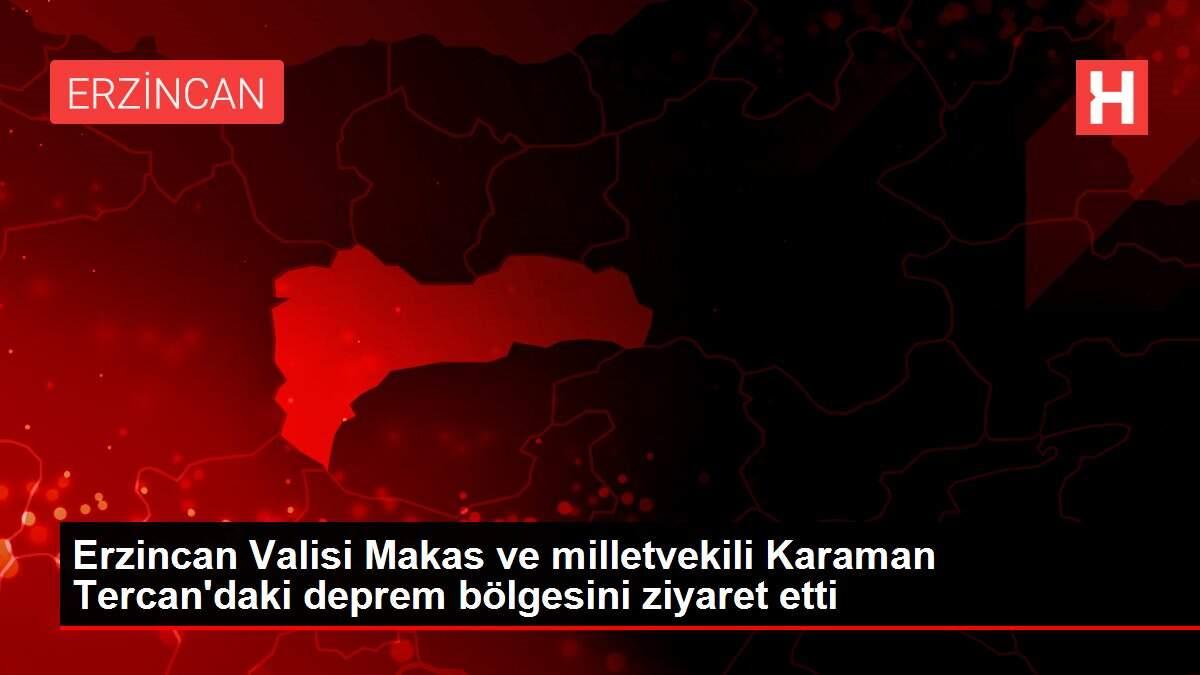 Erzincan Valisi Makas ve milletvekili Karaman Tercan'daki deprem bölgesini ziyaret etti