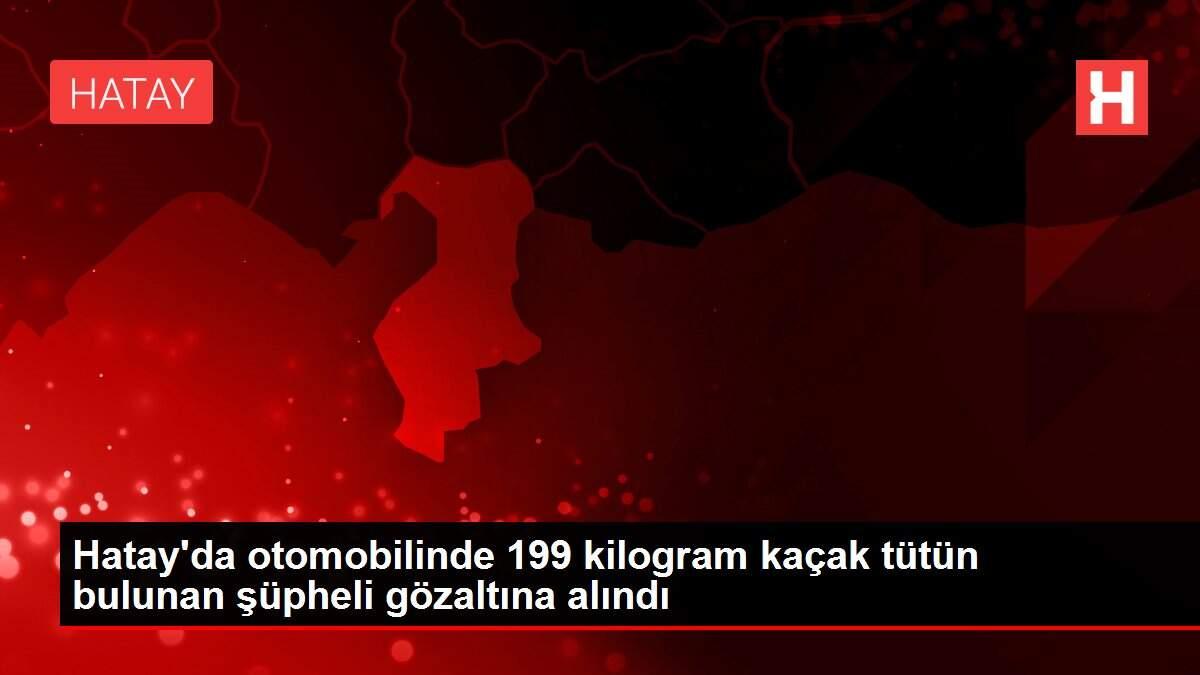 Hatay'da otomobilinde 199 kilogram kaçak tütün bulunan şüpheli gözaltına alındı