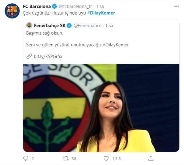 Hayatını kaybeden Dilay Kemer için spor ve medya dünyasından birçok isim başsağlığı mesajı paylaştı