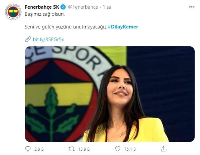 Hayatını kaybeden Dilay Kemer için spor ve medya dünyasından birçok isim başsağlığı mesajı paylaştı